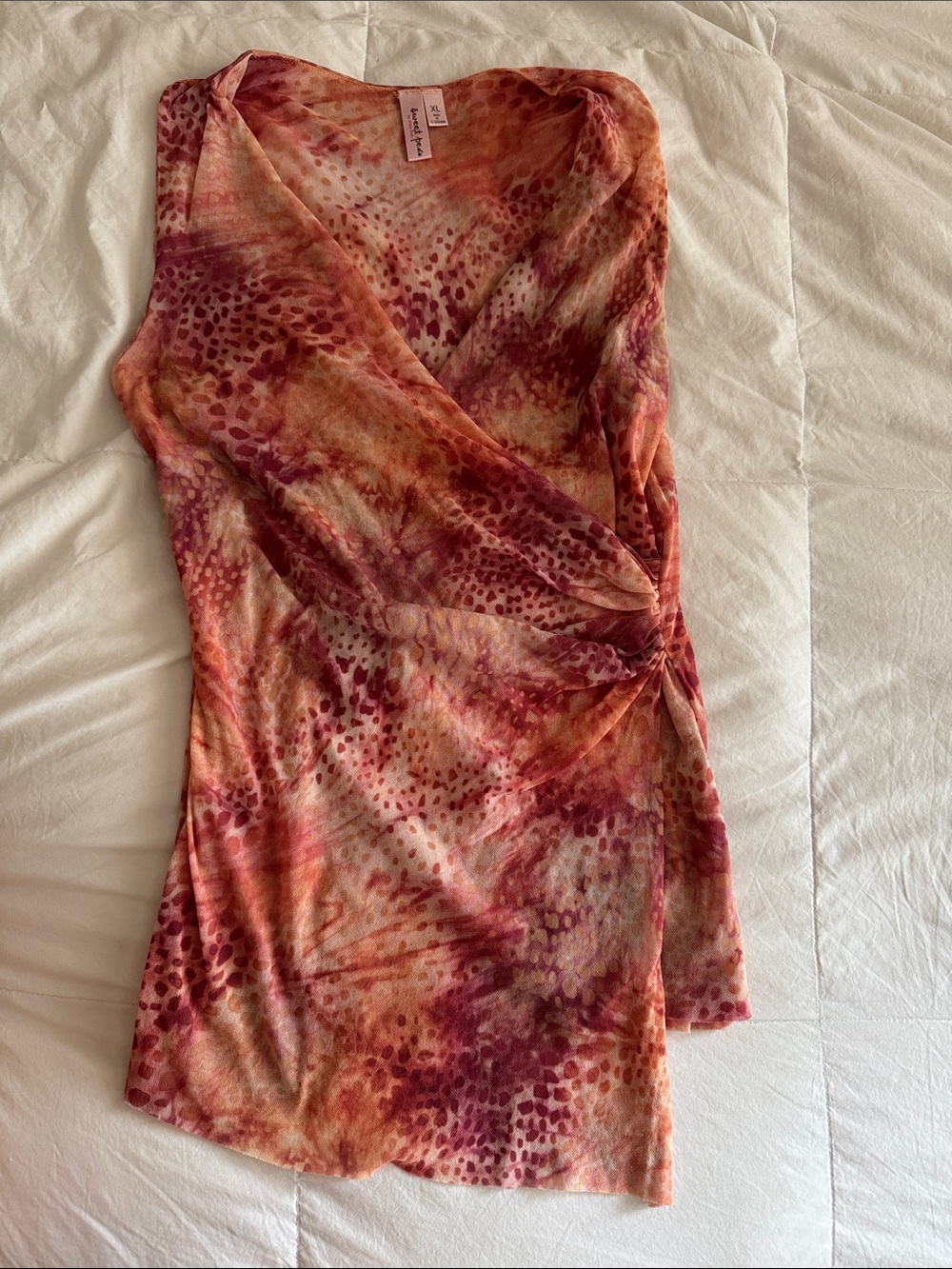 Sweet Pea by Stacy Frati Tie-Dye Top in Rust and Burgundy Shades